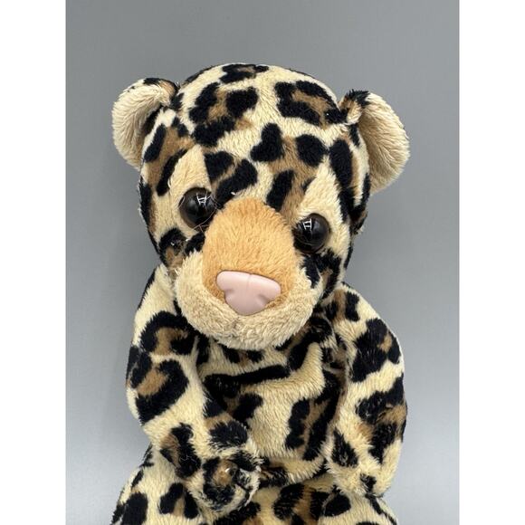 E&J Classics Leopard Cub Baby Spotted Cat Plush Jaguar Cheetah Curled Kitten 9” - Picture 2 of 8